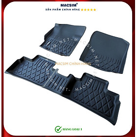 Thảm lót sàn xe ô tô Toyota Yaris 2023 Nhãn hiệu Macsim chất liệu nhựa TPE cao cấp màu đen
