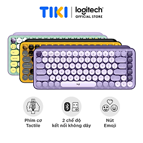 Mua Bàn phím cơ không dây bluetooth | USB Logitech POP KEYS - với 8 phím emoji có thể điều chỉnh  switch tactile  kết nối 3 thiết bị - Hàng chính hãng