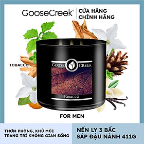 Nến ly 3 bấc sáp đậu nành For Men Goose Creek (411g) - Tobacco