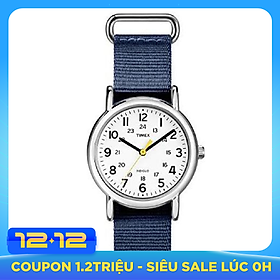 Timex Women's T2P370 Weekender 31mm Blue Floral Nylon Slip-Thru Strap Watch