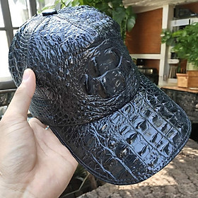 Mũ da cá sấu thật. Gù cá sấu đẹp đúng chất!