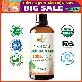 Tinh dầu Bưởi Da Xanh 100ml nguyên chất từ vỏ bưởi thiên nhiên, xông phòng, khử mùi, thơm phòng, đuổi muỗi - KingOil