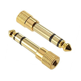 Combo 2 đầu jack(Rắc, giắc) chuyển đổi âm thanh từ 3.5 sang 6.5mm