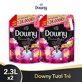 Combo 2 Nước Xả Vải Downy Tươi Trẻ 2.3L/Túi