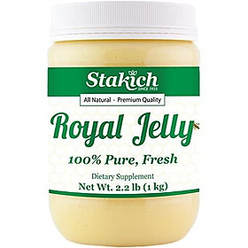 Stakich Fresh Royal Jelly - 100% Pure, All Natural, Highest Quality - No Additives/Flavors/Preservatives Added - 1 KG (2.2 LB)