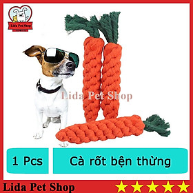 Đồ chơi cho chó mèo - Cà rốt bện thừng cho thú cưng - Lida Pet Shop