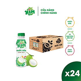 Thùng 24 Chai Nước Dừa Xim Chai PET 350ml/Chai