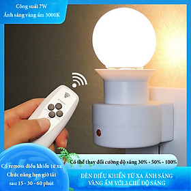 Mua Đèn điều khiển từ xa ánh sáng vàng ấm với 3 chế độ sáng  chức năng hẹn giờ tắt 3 mốc thời gian  công suất bóng 220V/7W
