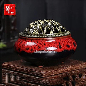 Mua Lư xông trầm hương đỉnh đốt nhang gốm sứ cao cấp