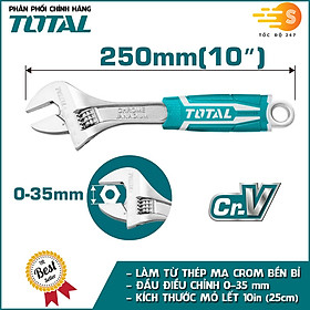 Mỏ lết làm từ thép mạ crom có khóa 6 inches - 10 inches total - tht101066, tht101106 mỏ lếch siêu bền, tay cầm cao cấp thế hệ mới