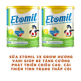 Sữa Etomil 3X Grow Hộp 700g - Giúp Bé Tăng Cường Phát Triển Chiều Cao