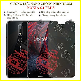 Mua Dán chống nhìn trộm  dành cho Nokia 6.1 Plus - Dán cường lực dẻo nano 9H+