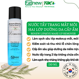 Nước tẩy trang dưỡng ẩm Benew Lip & Eye Make-up Remover 150ml