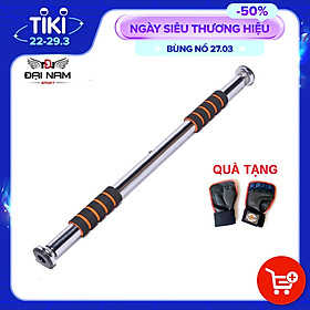 Xà Đơn Treo Tường Đa Năng Inox Không Cần Bắt Vít Đại Nam Sport + Kèm Găng Tay Tập Xà