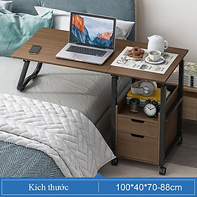 Mua Bàn Làm Việc Tại Nhà Gấp Gọn  Có Ngăn Kéo Để Đồ Và Bánh Xe Di Chuyển - Bàn Học Sinh Tại Nhà
