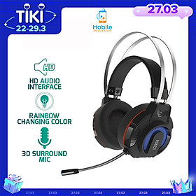 Mua Tai Nghe Chụp Tai Gaming ROBOT  Có Hiệu ứng LED Kiểu Dáng Thể Thao  Âm Thanh Rõ Nét - Hàng Chính Hãng