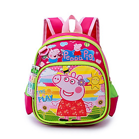 Balo mẫu giáo Peppa Pig color kèm gôm tẩy ABC 23x28x10cm