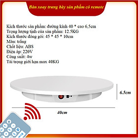 Mua Bàn xoay chụp ảnh Studio điều khiển từ xa 40cm Electric Rotating Disc Display Stand