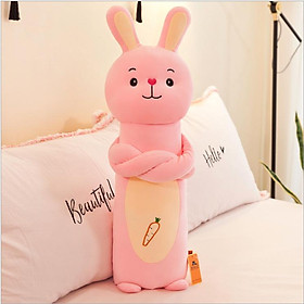 Gối Ôm Hình Thú Cưng Dài 70cm Siêu Mềm Cho Em Bé - THỎ