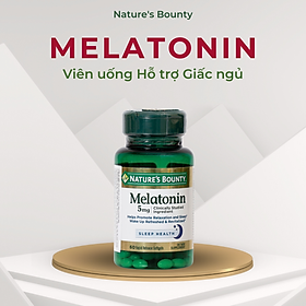 Viên uống hỗ trợ giấc ngủ Nature's Bounty Super Strength Melatonin 5mg 60 viên (Cam Kết Chính Hãng)