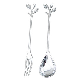 Polished Spoon &amp; Fork Cutlery Set for Kitchen Dining Bar Hotel Cafe Gold