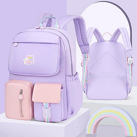 Thời Trang Hàn Quốc Rainbow Dây Đeo Vai Học Cho Thiếu Niên Cô Gái Trẻ Em Chống Nước Ba Lô Trẻ Em Schoolbags 2021 - one