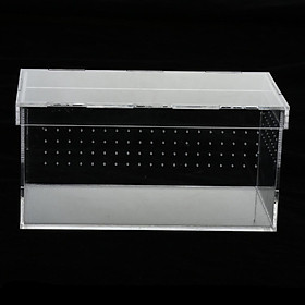 2-3pack Arylic Reptile & Amphibian Terrarium Box for Snakes Lizards Turtles