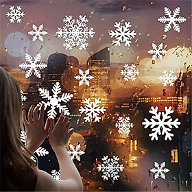27pcs/lot Christmas Snowflake Window Sticker Winter Wall Stickers Kids Room Christmas Decorations for Home New Year Stickers