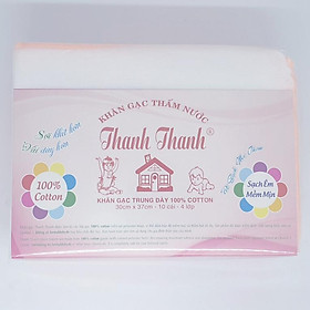 Khăn gạc Thanh Thanh Trung  Dày 10 cái 4 lớp 30x37cm 100% cotton