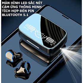 Mua Tai Nghe Bluetooth True Wireless M9 Âm Thanh HiFi Trung Thực  Màn Hình Hiển Thị Sắc Nét  Tích Hợp Thêm Đèn Pin Soi Sáng - Hàng chính hãng