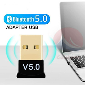 Hình ảnh USB Bluetooth 5.0 Dongle Cho PC, Laptop, Tín Hiệu Ổn Định, thiết bị thu phát bluetooth, usb bluetooth không dây