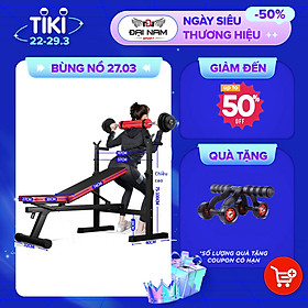 Ghế Tập Tạ Đa Năng Kết Hợp Giá Đỡ Tạ DNS189 Chính Hãng Đại Nam Sport