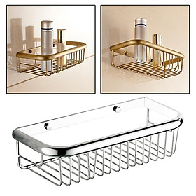 Solid Copper 30cm Bathroom Shower Shelf Caddy Basket Bath Holder Durable Bronze