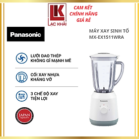 Mua Máy xay sinh tố Panasonic MX-EX1511WRA - Công suất 450W - 1 cối xay sinh tố 1.5L và 1 cối xay khô 50g - Lưỡi dao thép không gỉ - 2 tốc độ xay và nhồi - Hàng chính hãng - Bảo hành chính hãng 12 tháng