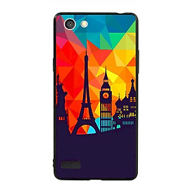 Ốp lưng viền TPU cho dành cho Oppo Neo 7 - Travelling