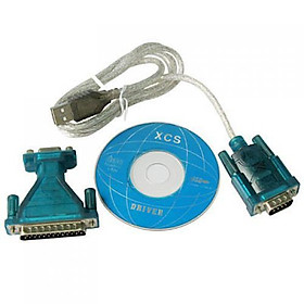 USB 2.0 to Serial DB 9 Pin RS232  25 Parallel Adapter Connector Win 7