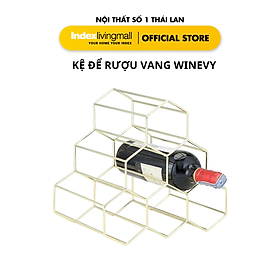 Mua Kệ Để Rượu Vang WINEVY Màu Vàng Đồng Sang Trọng Sử Dụng 6 Chai | Index Living Mall | Nhập Khẩu Thái Lan