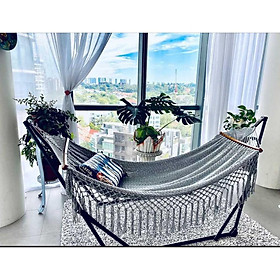 Mua VÕNG LƯỚI SỢI COTTON ĐAN TAY THỦ CÔNG   KHÔNG KÈM KHUNG VÕNG XẾP