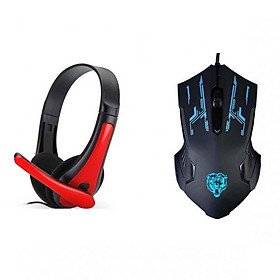 Mua Chuột chơi game có dây Mouse gaming SCH + Tai nghe chụp tai kèm Micro iSound SH20M