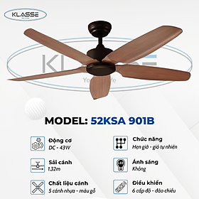 Mua Quạt trần không đèn Klasse 52KSA 901B hàng chính hãng