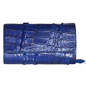 Túi xách nữ da cá sấu Huy Hoàng đeo chéo 2 gai màu xanh dương HC6283