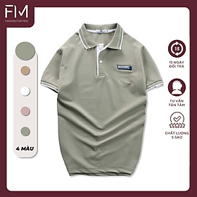 Áo thun polo, thời trang nam họa tiết thêu PACK H, bo viền phối sọc tinh tế - FORMEN SHOP - FMPS208