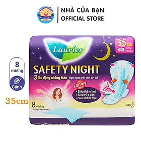 Mua Băng vệ sinh ban đêm Laurier Safety Night siêu an toàn 35cm  siêu thấm hút  chống tràn  ngủ ngon mọi tư thế