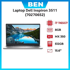 Laptop Dell Inspiron 15 3511 i7-1165G7/8GB/512GB/Win11 (70270652) - Hàng chính hãng