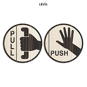 Mua Bảng Pull Push LEVU TP01 dán cửa ra vào hướng dẫn kéo đẩy cửa kính hình tròn