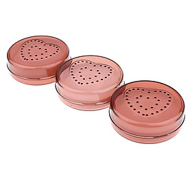 3Pcs Round False Eyelash Storage Case Box Eyelash Holder Container