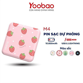 Pin sạc dự phòng Yoobao M4 mini 10000mAh Pin Li-Polymer 2 đầu vào 2 đầu ra cho điện thoại máy tính bảng.... - HÀNG NHẬP KHẨU