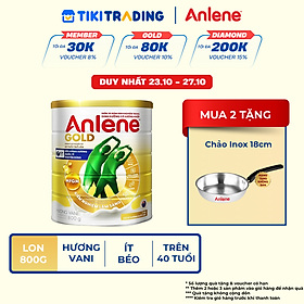 Bao bì mới - Sữa Bột Anlene Gold Hương Vanilla (Hộp Thiếc 800g)