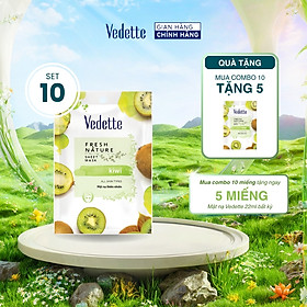 Combo 10 Mặt nạ thiên nhiên Vedette Kiwi 22ml