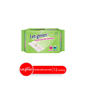 Bao Khăn Giấy Ướt Lau Sàn Nhà LET-GREEN 12 Miếng/Bao